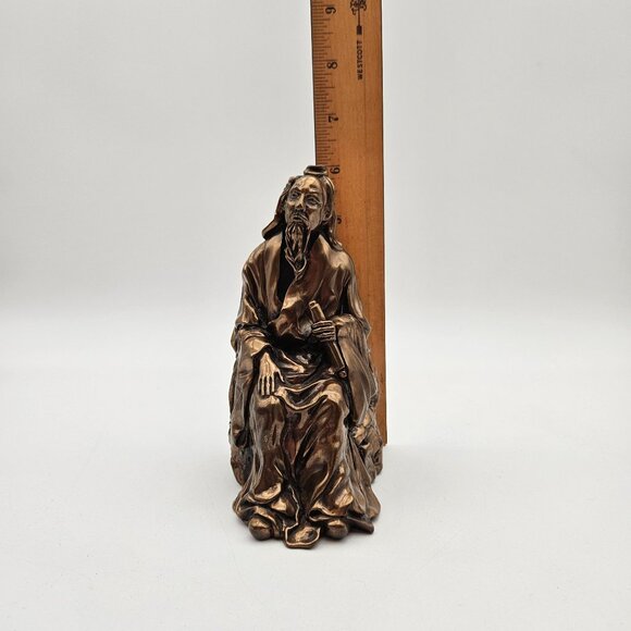 Vintage 1977 Giovanni Schoeman Cold Cast Bronze Sculpture Lao Tzu - Picture 8 of 11